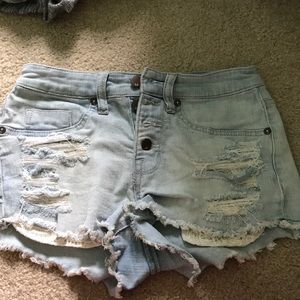High waist jean shorts
